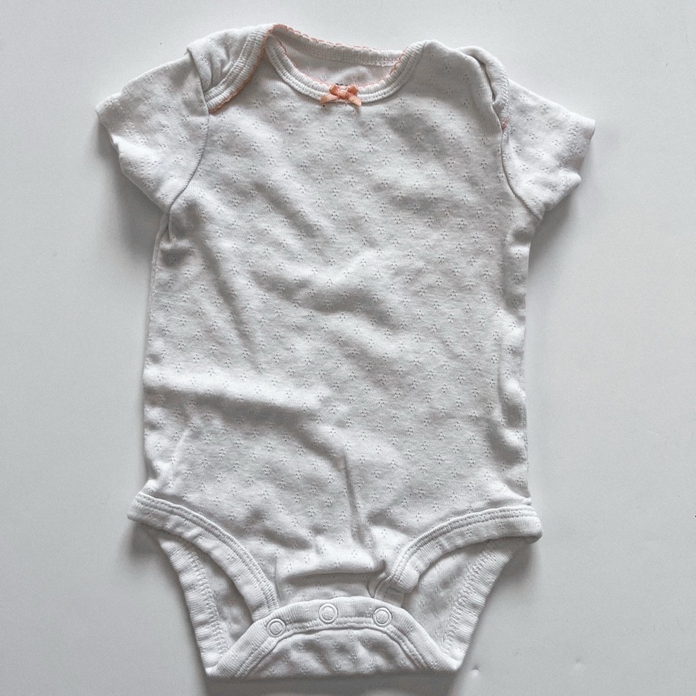 Carter's White Pointelle Onesie - 3 Months